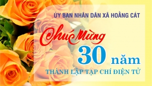 UBND xã Hoăng Cát chúc mừng 30 năm thành lập Tạp chí Điện tử