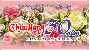 UBND xã Quảng Giao chúc mừng 30 năm hình thành Tạp chí Điện tử