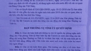 Sóc Trăng chi 1 tỷ lắp camera nhà lãnh đạo: UBKT Trung ương cần vào cuộc? Sóc Trăng chi 1 tỷ lắp camera nhà lãnh đạo: UBKT Trung ương cần vào cuộc?