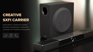 Creative SXFI CARRIER: Hệ thống âm thanh xem phim soundbar Dolby Atmos Creative SXFI CARRIER: Hệ thống âm thanh xem phim soundbar Dolby Atmos