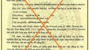 Cục An toàn thực phẩm cảnh báo về sản phẩm thuốc giả mạo