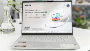 Cận cảnh ASUS Vivobook S 14: laptop văn phòng được trang bị bộ xử lí AMD Ryzen AI 300 Series
