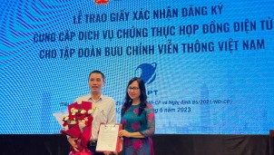 Xác nhận cung cấp dịch vụ chứng thực hợp đồng điện tử cho 5 doanh nghiệp