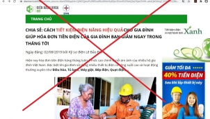 Xuất hiện thông tin quảng cáo giả mạo thương hiệu EVN Xuất hiện thông tin quảng cáo giả mạo thương hiệu EVN