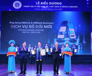 ABBank khẳng định vị thế ngân hàng số với giải 'Dịch vụ số xuất sắc' năm 2026
