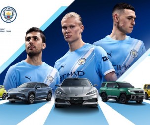 BYD cung cấp xe điện cho Manchester City, logo xuất hiện trên áo tập