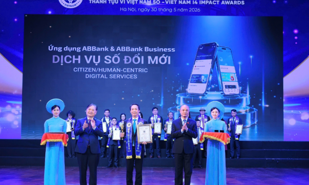 ABBank khẳng định vị thế ngân hàng số với giải 'Dịch vụ số xuất sắc' năm 2026
