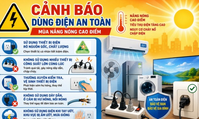 Cảnh báo nguy cơ cháy nổ từ thiết bị điện trong mùa nắng nóng cao điểm