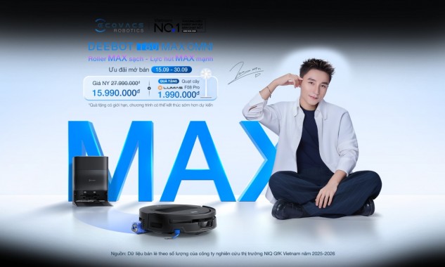 ECOVACS đưa công nghệ con lăn OZMO ROLLER xuống dòng sản phẩm DEEBOT T80 MAX