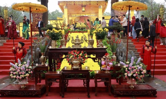Khai Xuân Bính Ngọ: Tái hiện không gian nghi lễ cung đình trang nghiêm giữa lòng Thủ đô