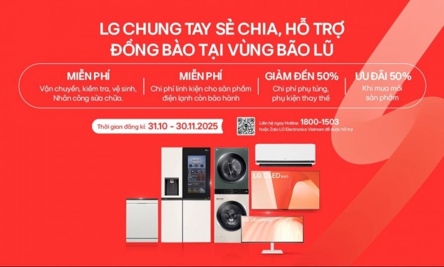 LG Electronics tiếp tục đồng hành cùng 11 tỉnh miền Trung