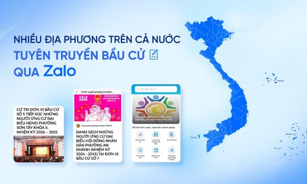 Nhiều địa phương đẩy mạnh thông tin tuyên truyền bầu cử trên nền tảng Zalo