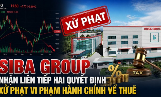 Siba Group nhận liên tiếp hai quyết định xử phạt vi phạm hành chính về thuế