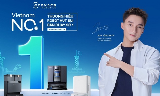 Với 34% thị phần, ECOVACS trở thành thương hiệu robot hút bụi số 1 tại Việt Nam