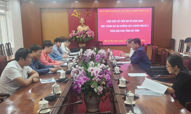 Văn phòng Ban Chỉ đạo Quốc gia về phát triển điện lực kiểm tra và đôn đốc tiến độ bàn giao mặt bằng đường dây 500kV mạch 3 đoạn qua địa phận Kỳ Anh (Hà Tĩnh) Văn phòng Ban Chỉ đạo Quốc gia về phát triển điện lực kiểm tra và đôn đốc tiến độ bàn giao mặt bằng đường dây 500kV mạch 3 đoạn qua địa phận Kỳ Anh (Hà Tĩnh)