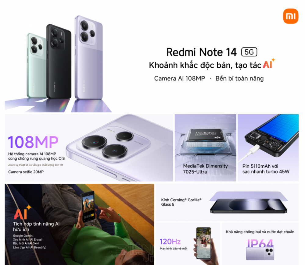 Redmi Note 14 5G, lựa chọn đáng giá mới cho người dùng phổ thông