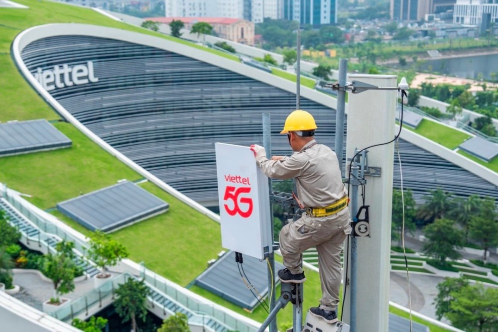Trạm gốc 5G của Viettel. Ảnh: Tạp chí Thị trường Tài chính Tiền tệ