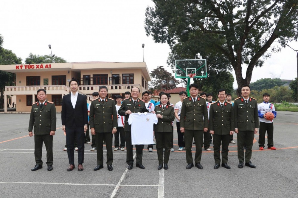 Khởi công xây dựng sân thể thao học đường tại Trường Văn hóa, Cục Đào tạo Bộ Công an