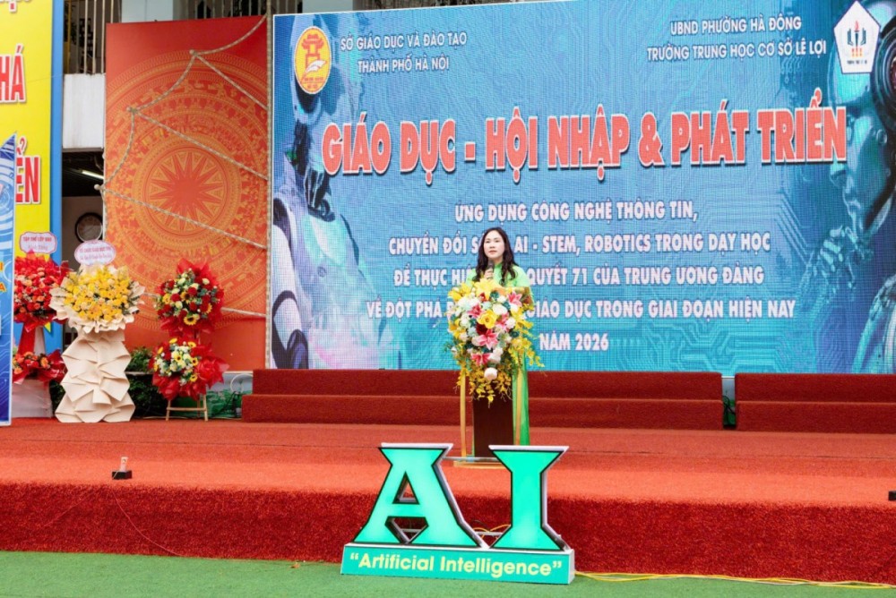 Trường THCS Lê Lợi phường Hà Đông ứng dụng công nghệ đổi mới đào tạo