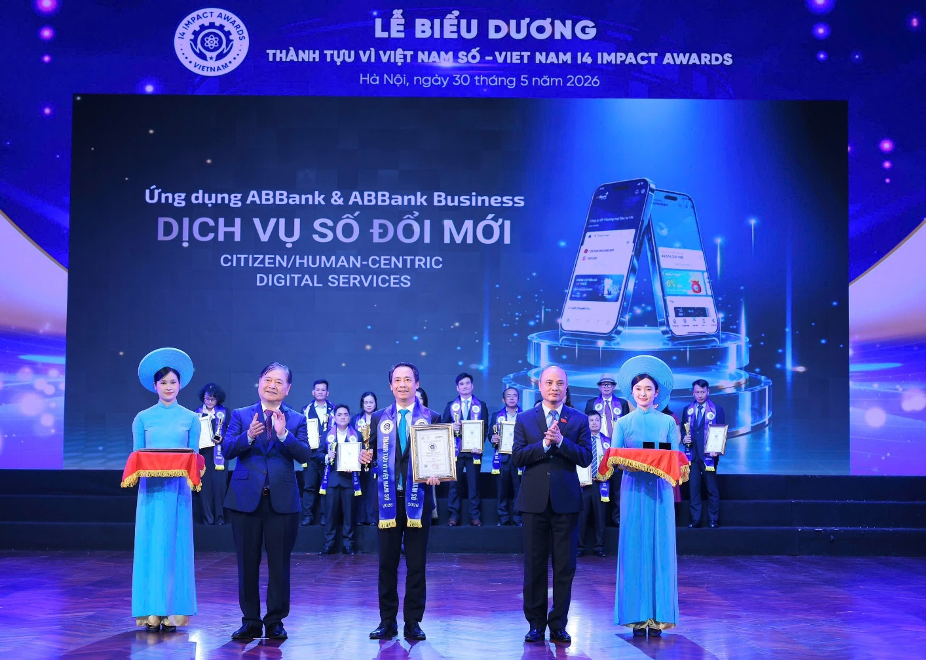 ABBank khẳng định vị thế ngân hàng số với giải 'Dịch vụ số xuất sắc' năm 2026