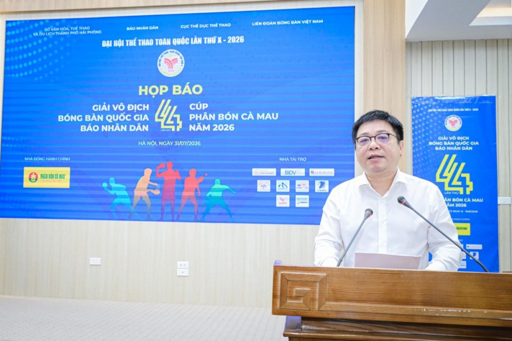 Hải Phòng đăng cai Giải vô địch bóng bàn quốc gia Báo Nhân Dân lần thứ 44