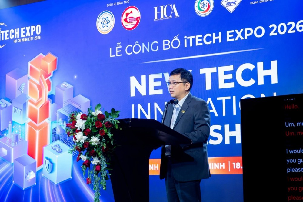 Ông Lâm Nguyễn Hải Long, Chủ tịch HCA, công bố sự kiện iTech Expo 2026.