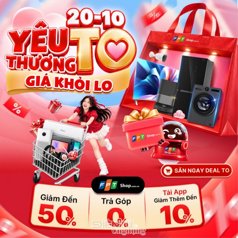 Mừng ngày 20/10, FPT Shop ưu đãi đến 50%