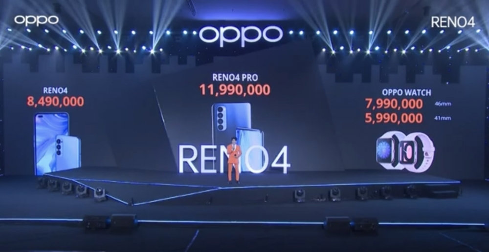 Giá Reno4, Reno4 Pro và Oppo Watch