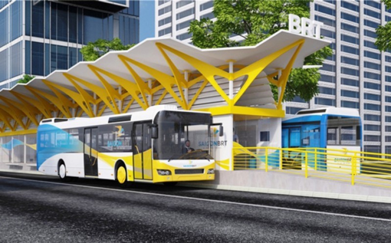 Phối cảnh buýt nhanh BRT TP HCM