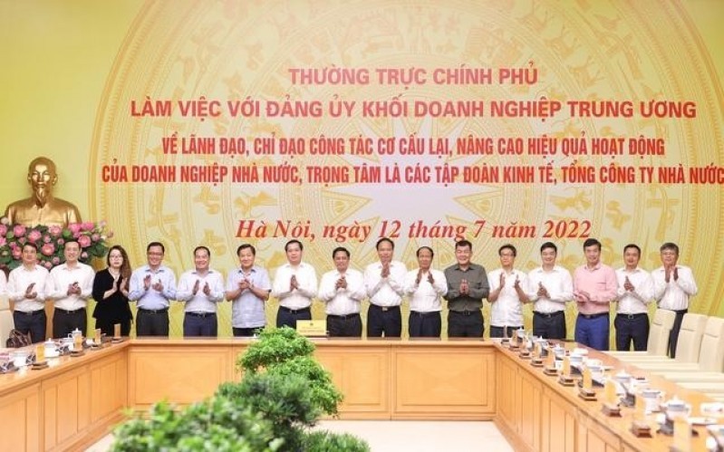 Thủ tướng Phạm Minh Chính và các đại biểu tham dự cuộc làm việc