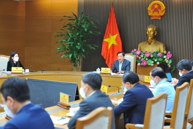 Toàn cảnh phiên họp về điều hành giá của Chính phủ dưới sự điều hành của Phó Thủ tướng Lê Minh Khái