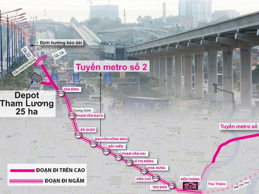 Hành trình toàn tuyến Bến Thành - Suối Tiên sẽ được vận hành vào năm 2021
