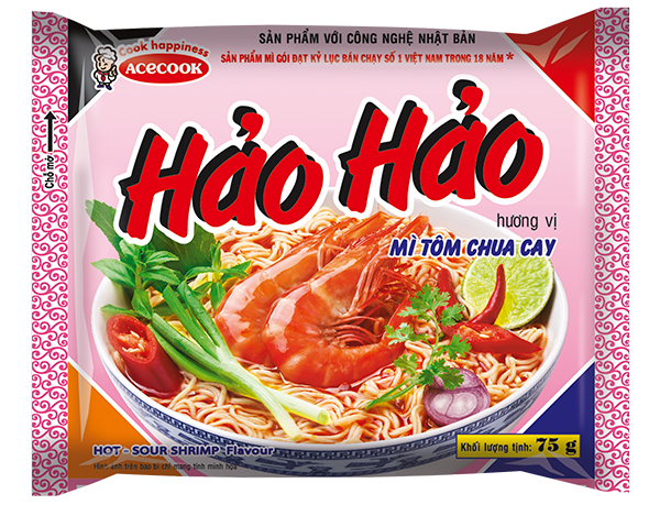 Mỳ Hảo Hảo vị tôm chua cay được liệt kê vào danh sách các sản phẩm bán chạy trên thị trường Việt Nam