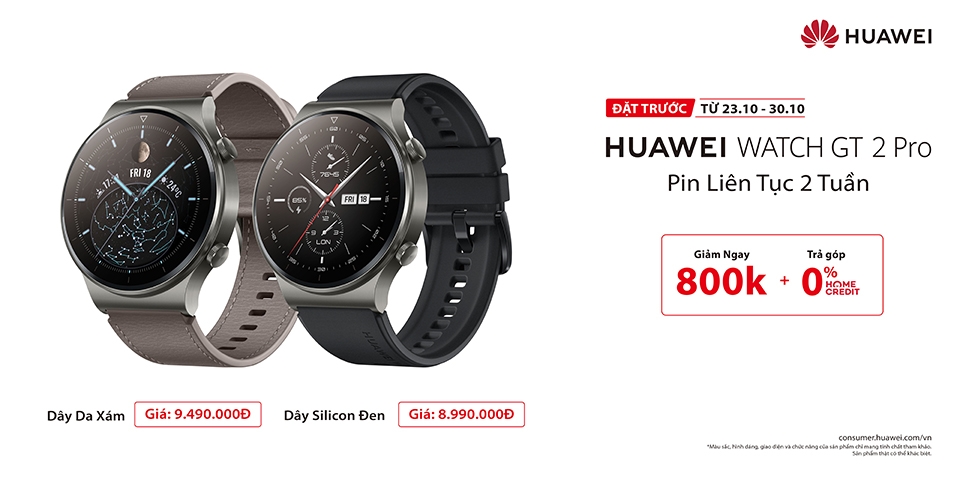 HUAWEI Watch GT 2 Pro được niêm yết với mức giá tốt cùng nhiều ưu đã cho khách hàng