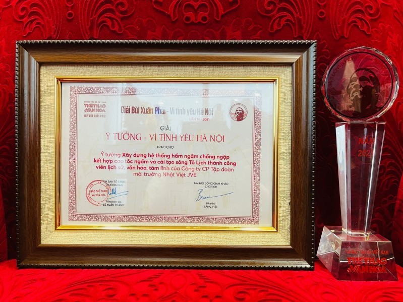 Giải thưởng Bùi Xuân Phái - Vì tình yêu Hà Nội lần thứ 14 năm 2021 là những ghi nhận cho những kết quả của JVE trong suốt thời gian qua vì môi trường Thủ đô