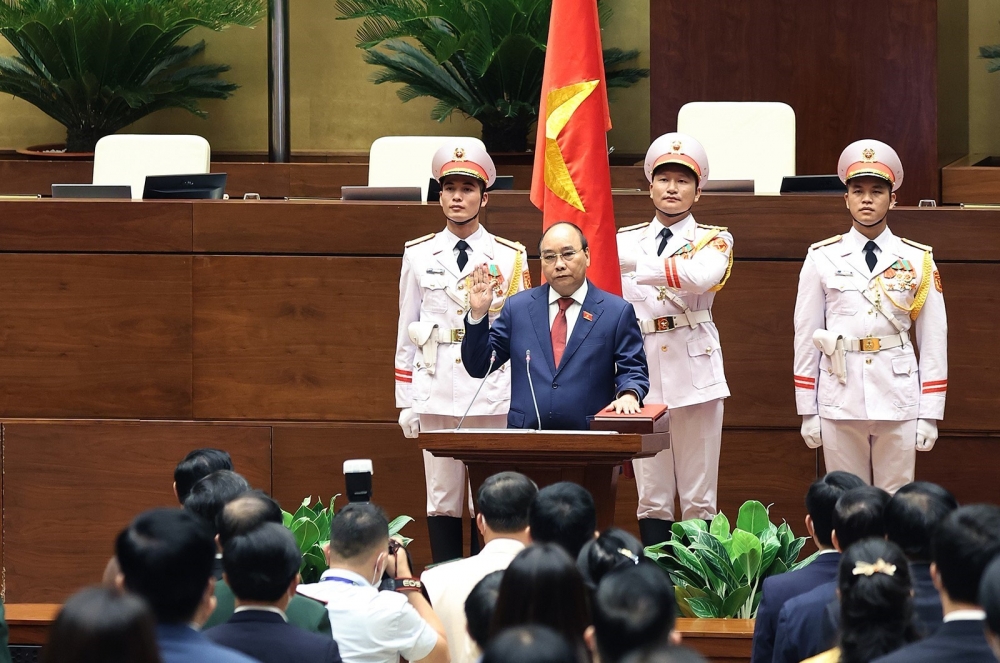 Tân Chủ tịch nước Nguyễn Xuân Phúc trang trọng cử hành Lễ tuyên thệ nhậm chức trước Quốc hội khoá XV