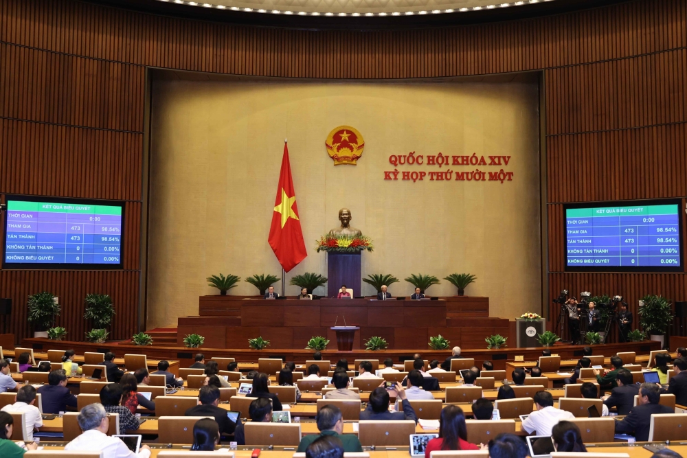 Quốc hội họp phiên toàn thể tại Hội trường để bầu tân Chủ tịch Quốc hội