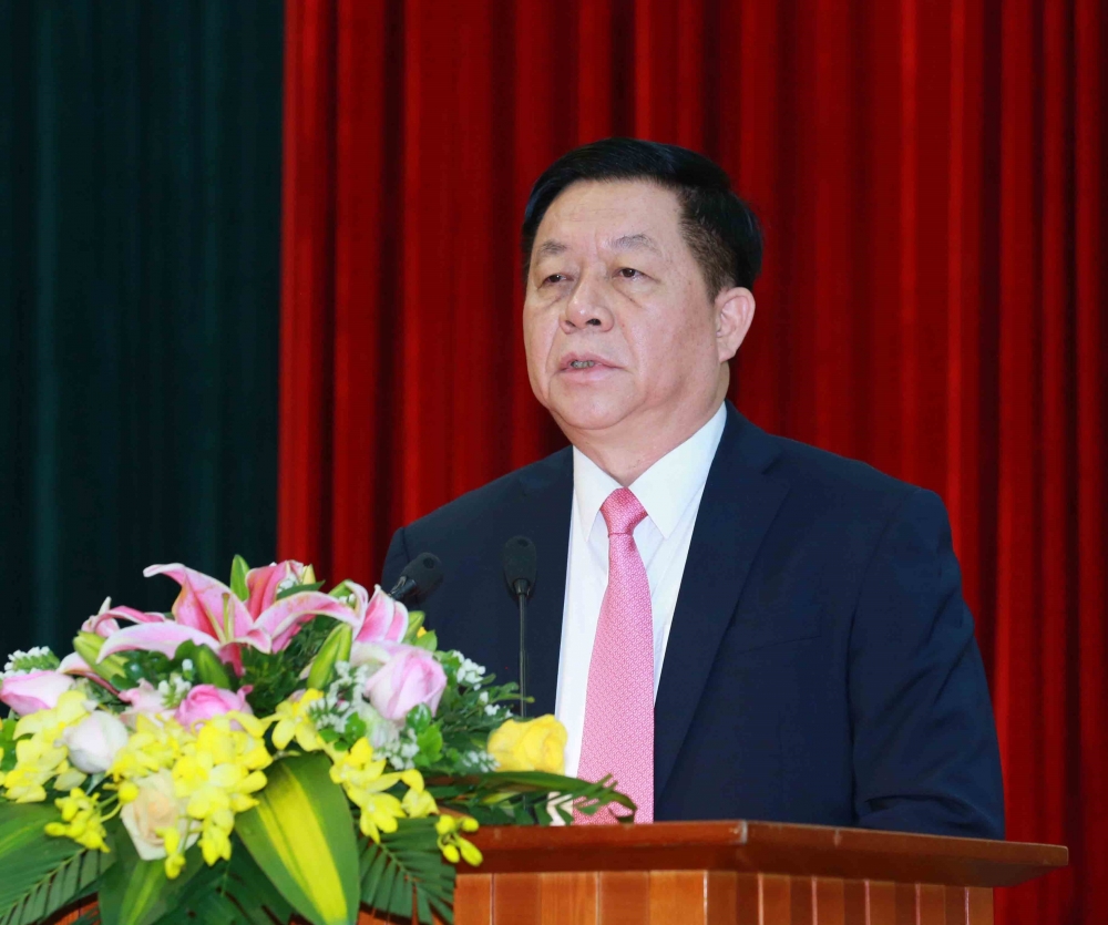 Tân Trưởng Ban Tuyên giáo Trung ương Nguyễn Trọng Nghĩa phát biểu nhận nhiệm vụ