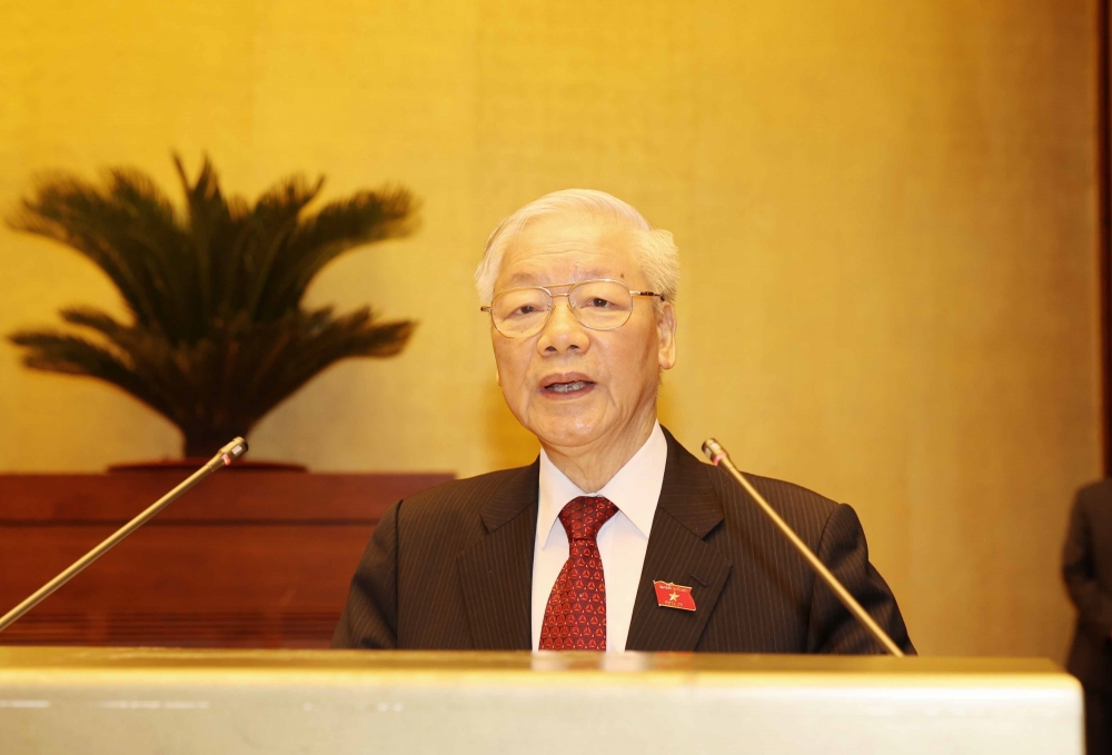 Tổng Bí thư Nguyễn Phú Trọng phát biểu tại phiên khai mạc Kỳ họp thứ nhất Quốc hội khoá XV