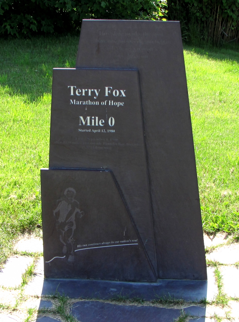 Điểm xuất phát của dự án Terry Fox Run nơi mà ông xuất phát cho lần chạy đầu tiên