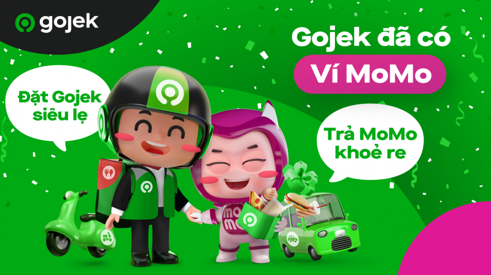 Gojek đã có ví momo, Gojek hợp tác với momo