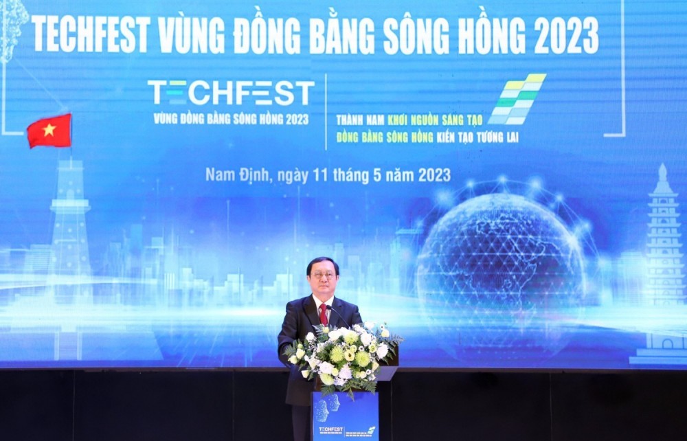 Bộ trưởng Bộ KH&CN Huỳnh Thành Đạt phát biểu chỉ đạo tại Techfest 2023