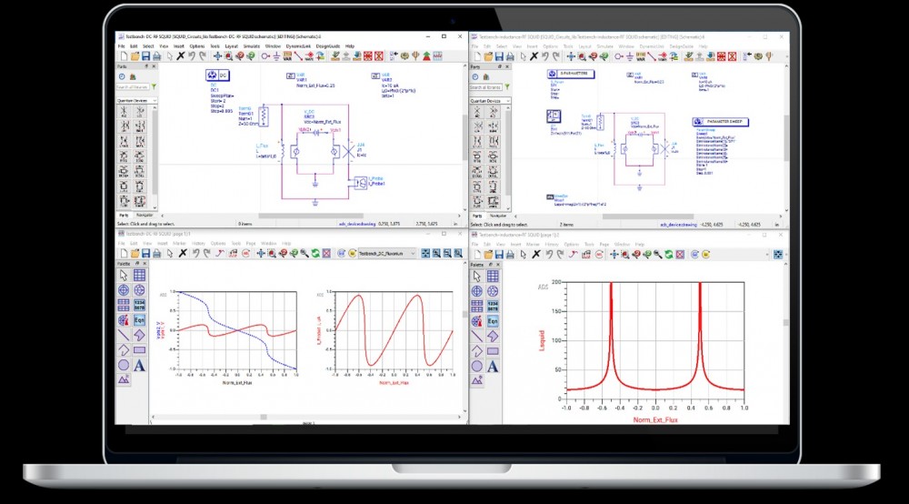 lượng tử hóa từ thông miền tần số, Keysight, Quantum Circuit Simulation, môi trường mạch 