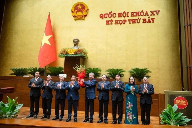 Thủ tướng Phạm Minh Chính, Chủ tịch Quốc hội Trần Thanh Mẫn và lãnh đạo Đảng, Nhà nước chúc mừng tân Chủ tịch nước Tô Lâm