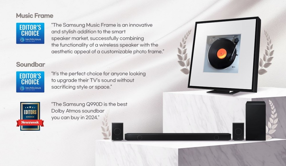 Loạt sản phẩm nghe nhìn thế hệ mới của Samsung được nhiều chuyên trang công nghệ đánh giá cao
