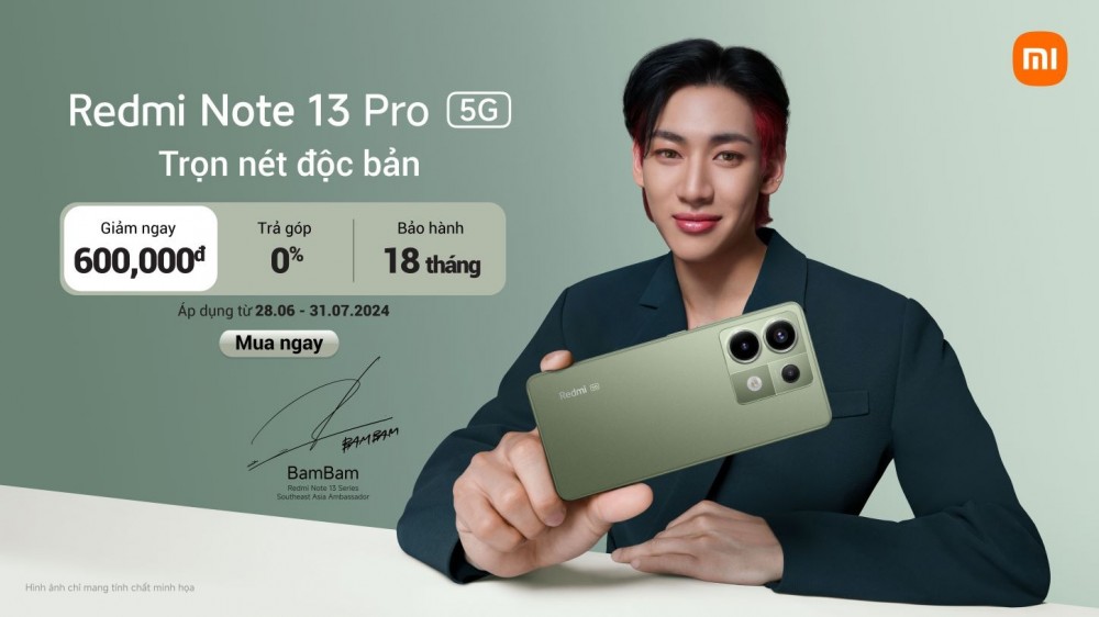 Redmi Note 13 Pro 5G phiên bản Xanh Olive chính thức ra mắt