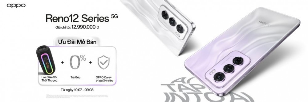 OPPO Việt Nam vừa vui mừng cho biết, OPPO Reno12 Series đã ghi nhận bước khởi đầu đầy thuận lợi khi chỉ trong 5 ngày mở bán sớm (từ ngày 5 đến ngày 10/7) đã  ghi nhận tổng lượng bán ra đạt 10,000 máy tại tất cả các hệ thống bán lẻ trên toàn quốc.