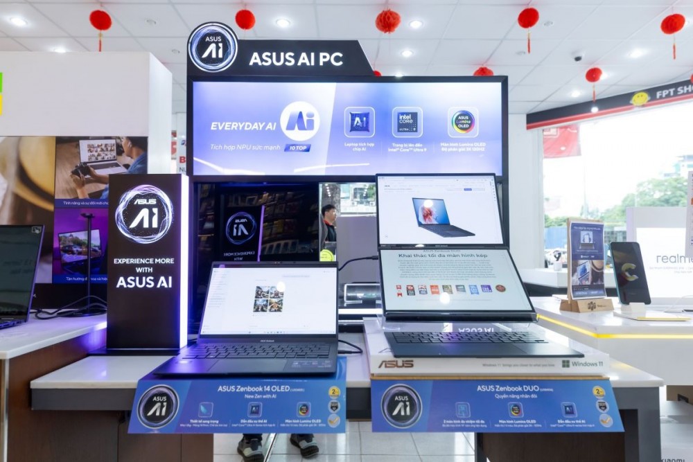 Với sự ra đời của chuỗi “ASUS AI Innovation Hubs – Không gian trải nghiệm công nghệ AI toàn diện” tại Hà Nội và Tp.HCM , ASUS mong muốn mang đến cho người dùng Việt Nam cơ hội trải nghiệm trực tiếp sức mạnh đột phá từ AI trên các dòng laptop ASUS mỏng nhẹ, mạnh mẽ.