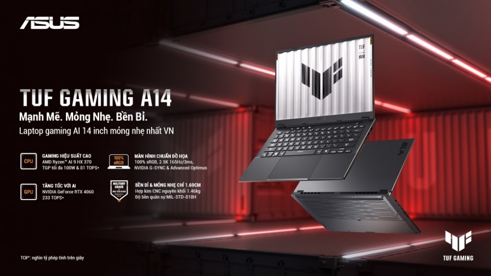 ASUS TUF Gaming A14 chính thức mở Pre-order tại Việt Nam 