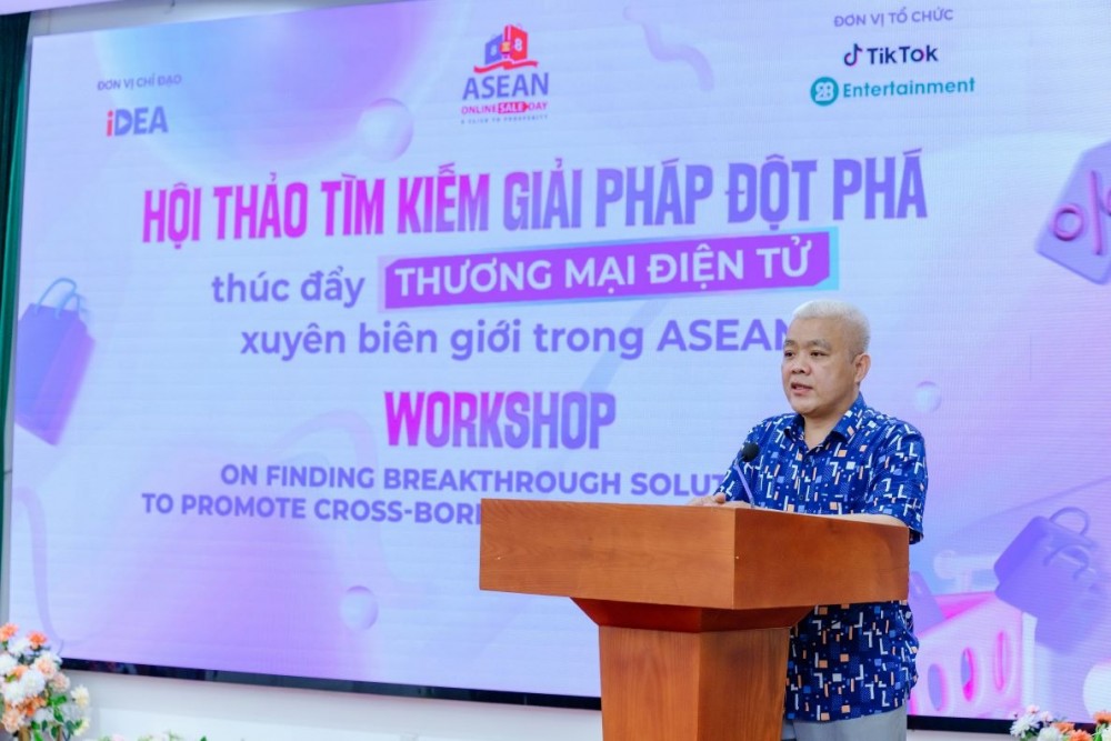 02. Ông Nguyễn Lâm Thanh, đại diện TikTok Việt Nam, phát biểu tại sự kiện